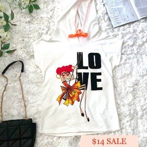 Sleeveless Cotton Graphic Hoodie
